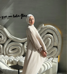 Drape Me in Pleats in Light Creamy Blush