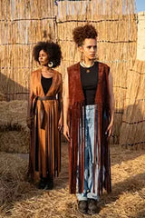 Bohemian Fringe vest in caramel