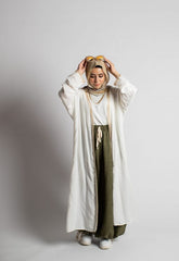 Off White Cotton Cardigan