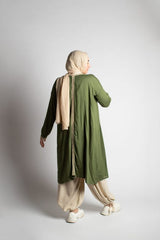 Olive Cotton Cardigan