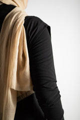 Short Black Cotton Basic with Side Slit