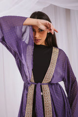 Dotted kaftan in purple