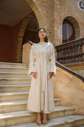 Embroidery kaftan - beige embroidery