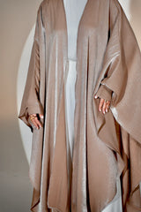 Starry Nights Shawl Kaftan in Tan