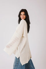 Aura knit top in off-white