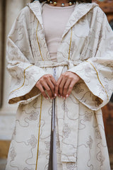 Embroidery kaftan - taupe embroidery