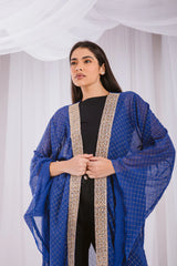 Dotted kaftan in blue