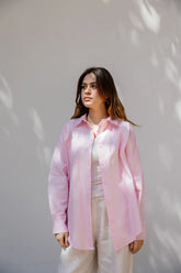 Linen shirt in Pink