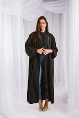 Zipper abaya black