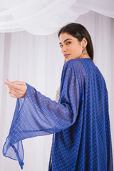 Dotted kaftan in blue