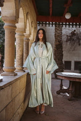 Shimmer kaftan in Aqua blue
