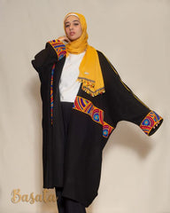 Short Velvet Caftan with Hand Embroidery