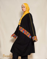 Short Velvet Caftan with Hand Embroidery