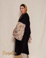 Ribbed Wool Cardigan with Puff Sleeves