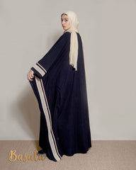 Embroidered Velvet Butterfly Abaya – Wide and Elegant
