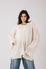 Aura knit top in off-white