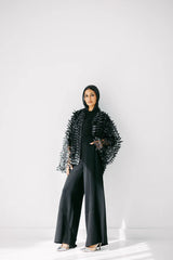 3D leaf set in black