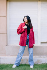 Linea blazer in maroon