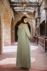 Moroccan kaftan in olive