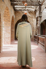Moroccan kaftan in olive