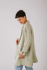 Not so serious blazer in mint. (Available only at leilet el eid bazar or after eid)