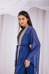 Dotted kaftan in blue