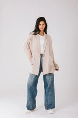 Not so serious blazer in beige. (Available only at leilet el eid bazar or after eid)