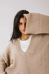 Aura knit top in cafe