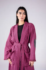 The eve manteau in burgundy