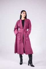 The eve manteau in burgundy