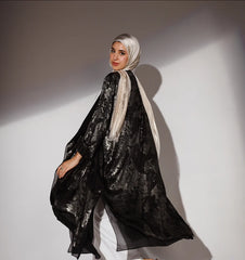 Hazie Trench in Black x Gold Wash