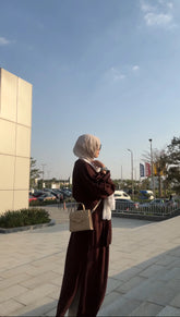 Brown Crushed Kimono