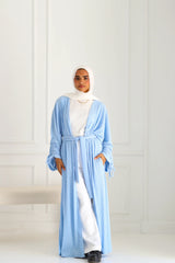 Baby Blue Crushed Kimono