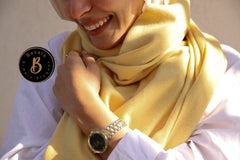 Soft Yellow Wool Shawl