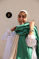 Soft Green Wool Shawl