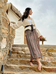 Knitted bohemian skirt