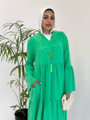 SERENITY DRESS IN PEPPER GREEN