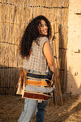 Nomad vest in bronze beige