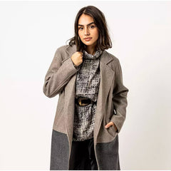 Shades of grey long coat