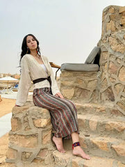 Knitted bohemian skirt