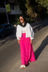 Wrap me skirt in Fushia