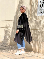 Black calligraphy kaftan