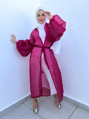 Maroon Organza puffy