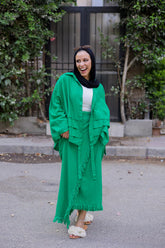 Wrap me skirt in royal green