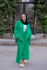 Wrap me skirt in royal green