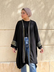 Black calligraphy kaftan