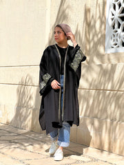 Black calligraphy kaftan