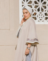 Mid Length Beige Kaftan
