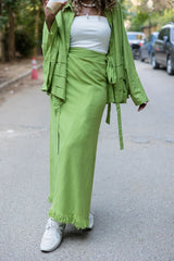 Wrap me skirt in Lime green