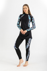 Asymmetrical Basic Swimsuit Black M